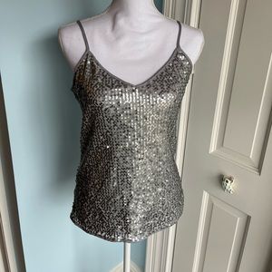 Banana Republic Gray Sequin Camisole (Women’s Size Medium)
